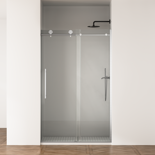 Frameless Sliding Shower Door, 44-48 in W x 75 in H