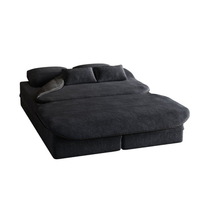 2 In 1 Foldable Sofa Bed With Multi Functional Blanket