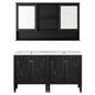 Double Sink Bathroom Vanity Set with Wall Mount Mirror Cabinet