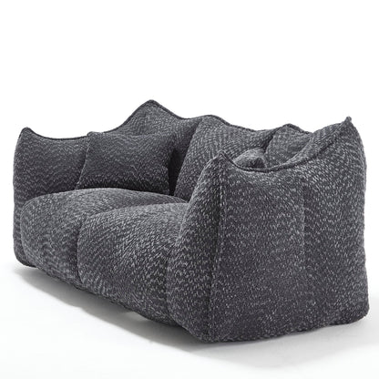 Comfortable Dual Beanbag Chair With High Resilience Foam Core For 2 People