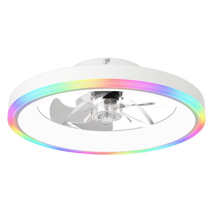 19.7" Modern RGB Ceiling Fan with Lights