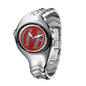 Mens Twisted Vintage Asymmetric Dual-Display Watch