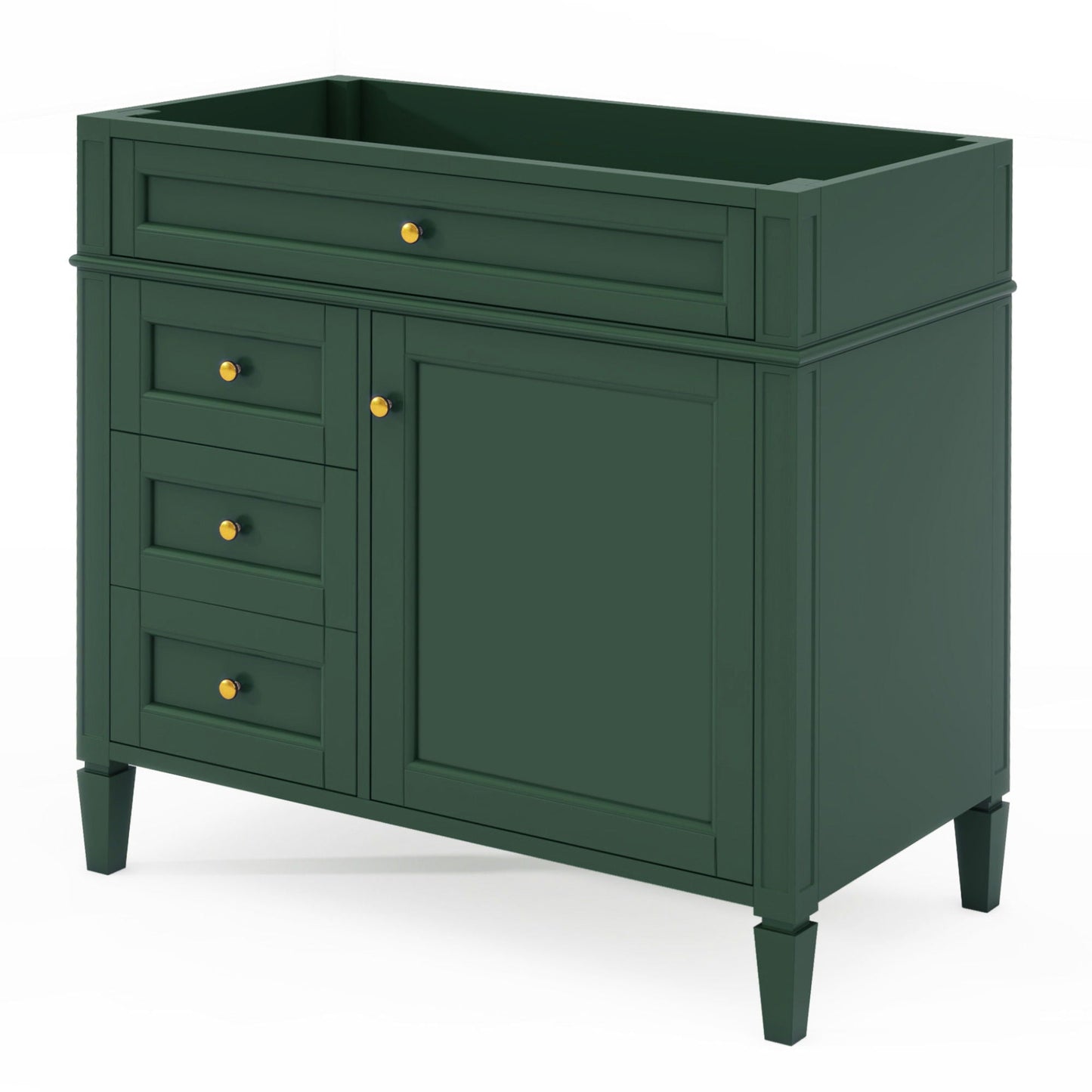 Bathroom Vanity With 2 Drawers And Tip-Out Drawer, Storage Cabinet