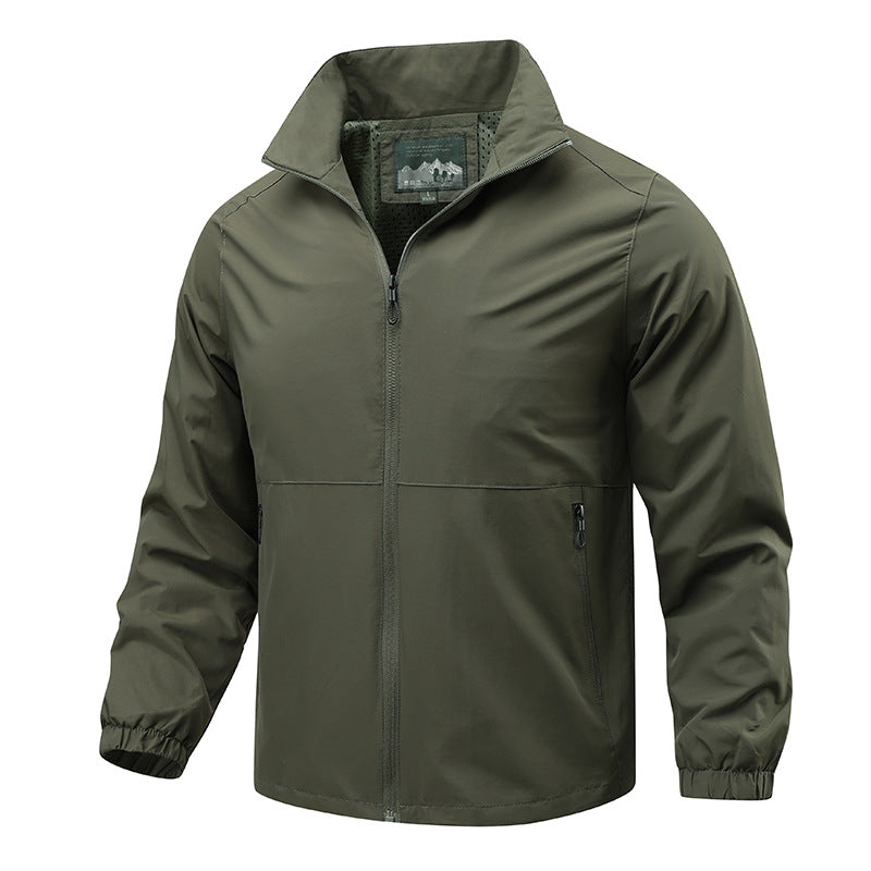 Outdoor Breathable Casual Jacket Mid- To Young-Adult Stand-Collar Jacket