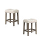 Transitional Style Counter Height Dining Stool With Footrest (Set of 2)