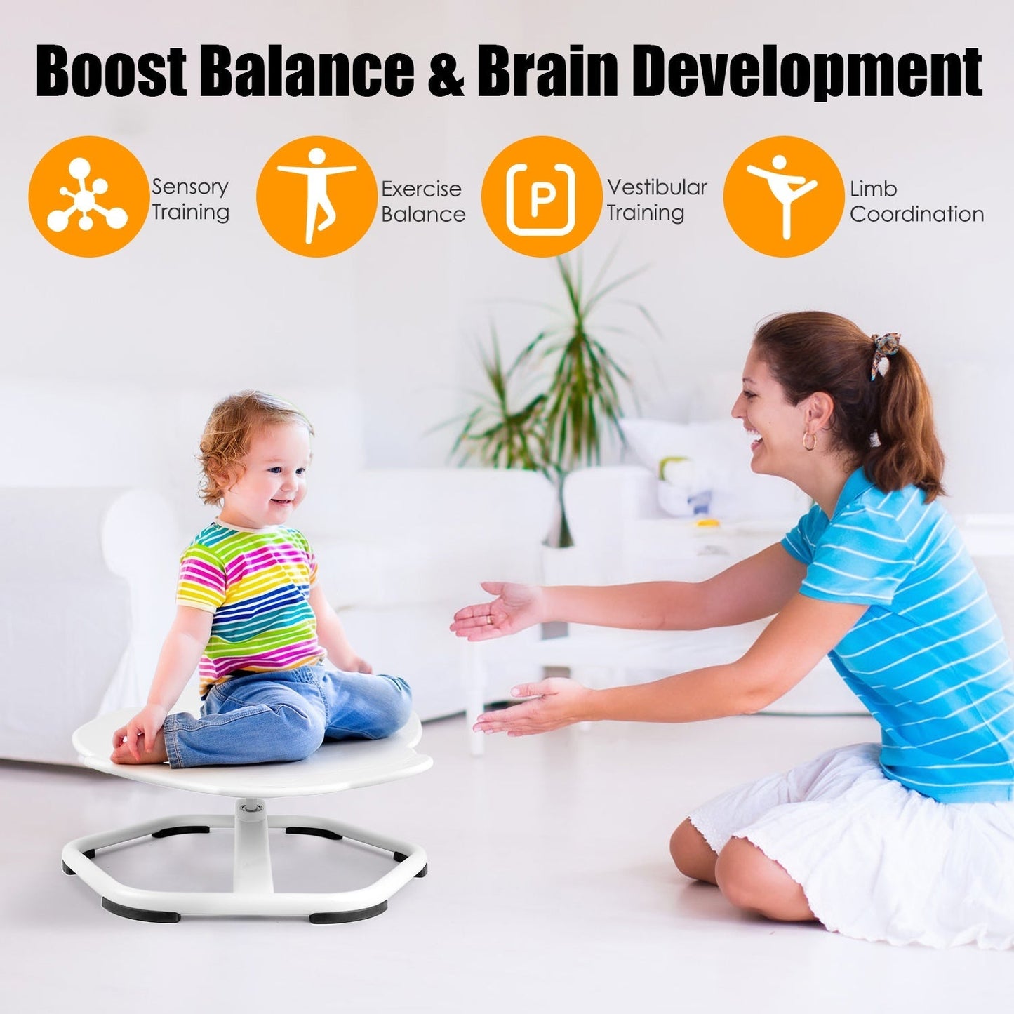 Kids Spinning Sensory Chair – Autism Swivel Seat for Body Coordination