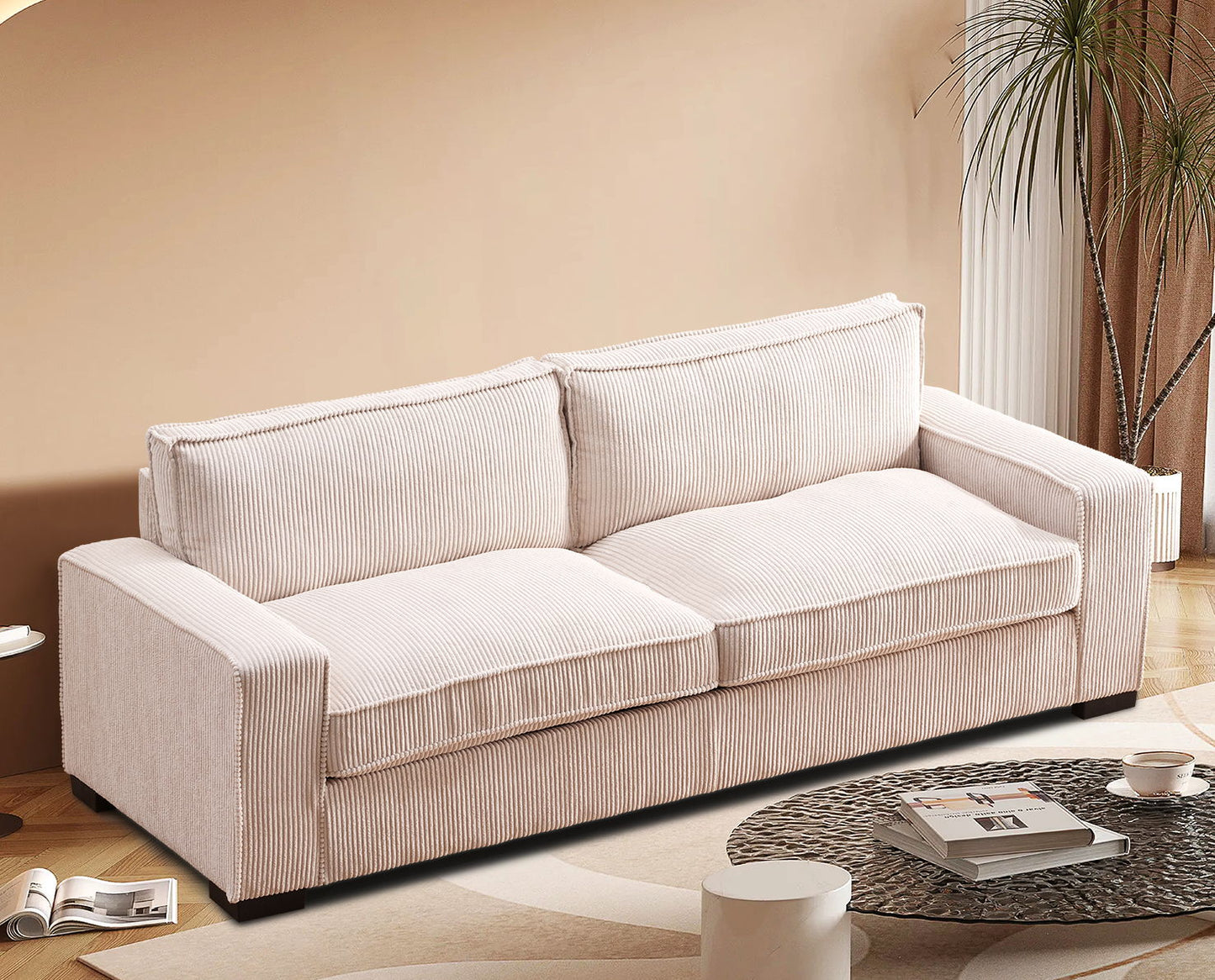 Luxe - Sofa With Sleek Design, Spacious And Comfortable 3 Seater Couch