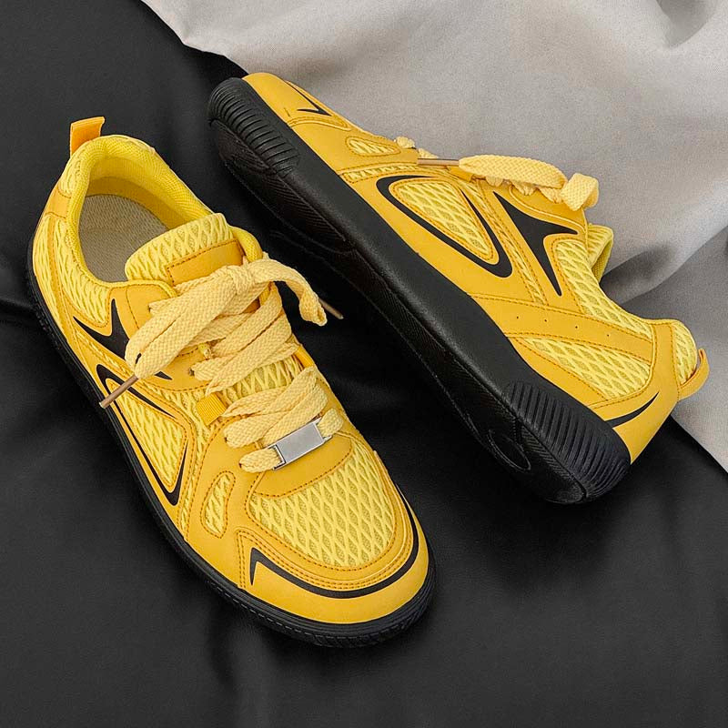 Men's 2026 Summer Trendy German Trainer Sneakers, Breathable Mesh Thick Sole Anti-slip Casual Student Footwear