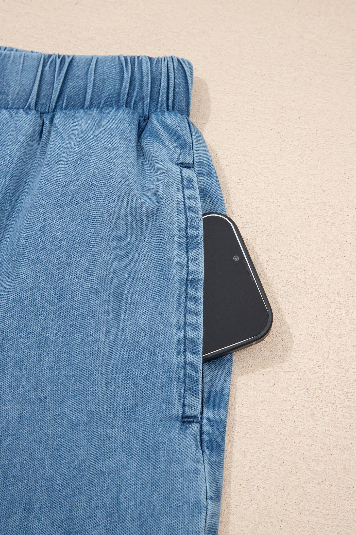 Taytum Wide Leg Chambray Pants
