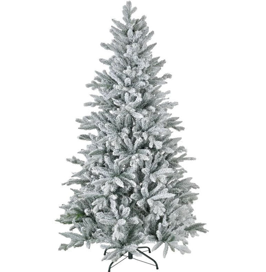 Snowy Artificial Christmas Tree with Easy Assembly