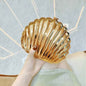 Women's Sparkly Seashell Acrylic Clutch - Metallic Evening Purse for Party & Prom