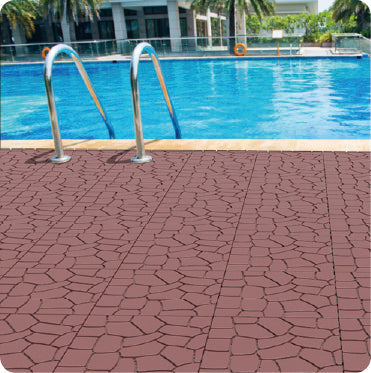 New Stone Texture 12" Patio Deck Tiles, 44pcs
