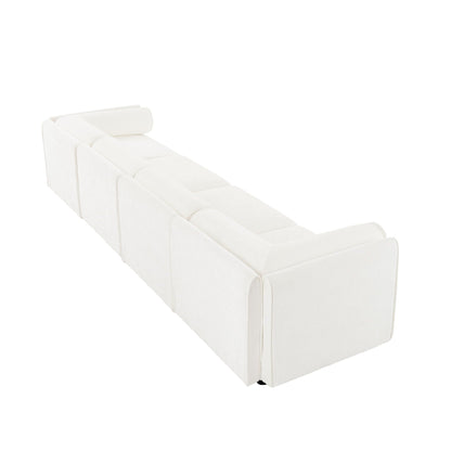 Stylish Sofa With Storage Seat And Cylindrical Backrest