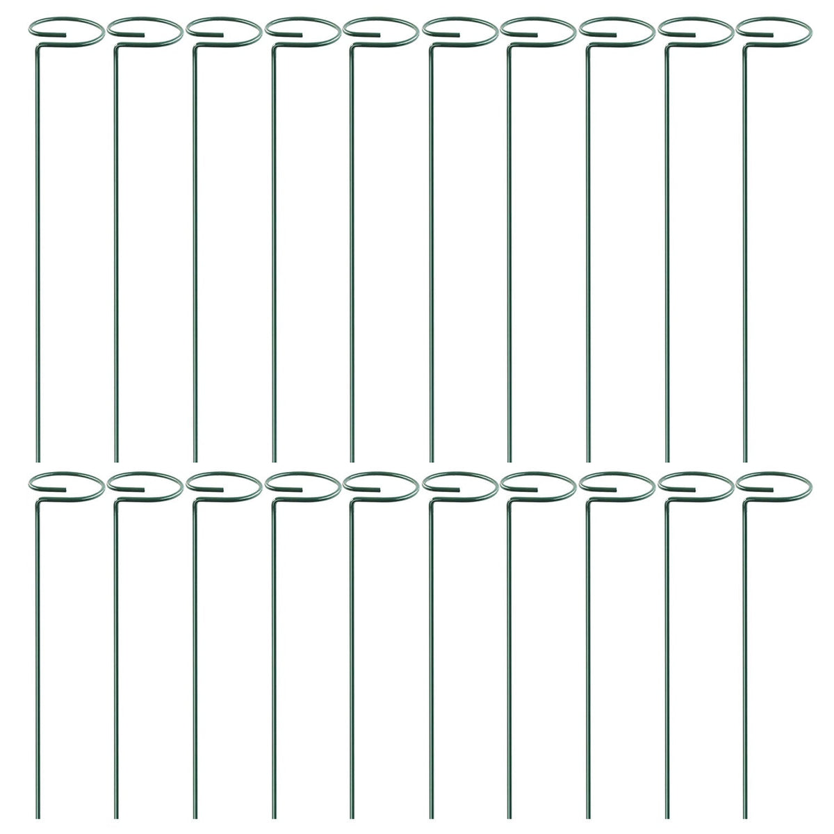 10Pcs 10in Plant Support Stakes Garden Flower Single Stem Support Stake Iron Plant Cage Support Ring For Tomatoes Orchid Lily Peony Rose Flower Amaryl