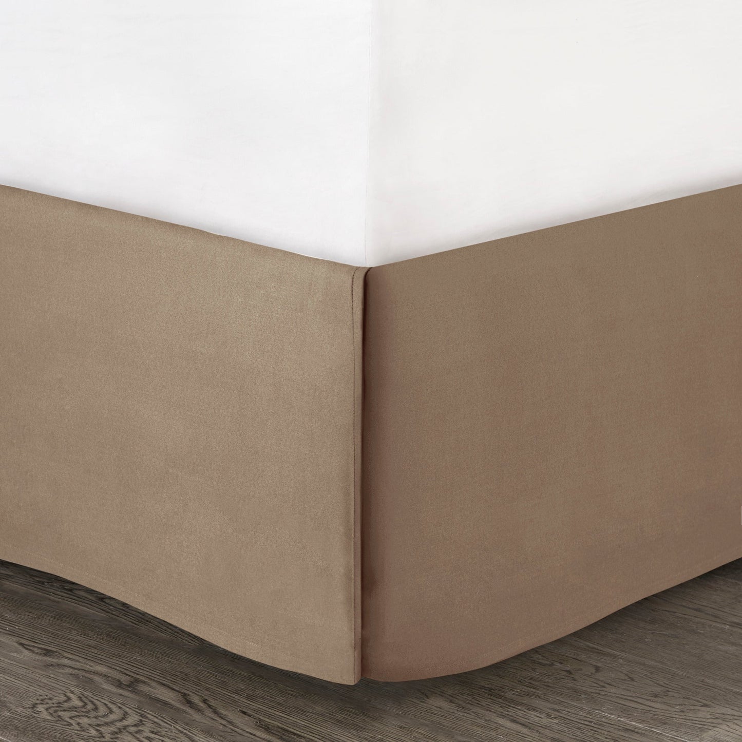7 Piece Faux Suede Comforter Set Tan King
