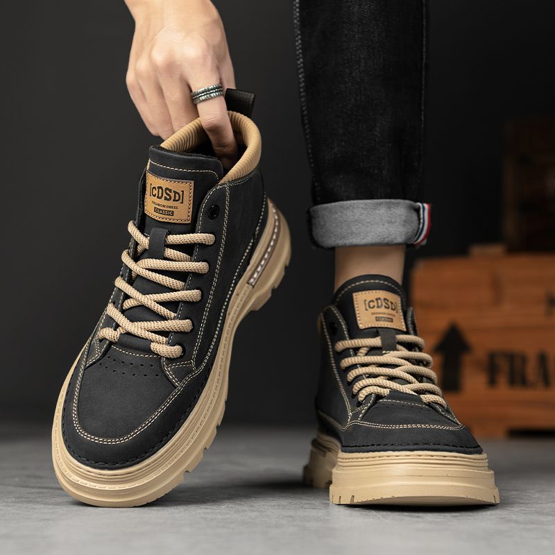 British-style Retro High-top Casual Shoes For Men