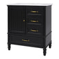 30" Bathroom Vanity With Sink, 3 Drawers, Adjustable Feet