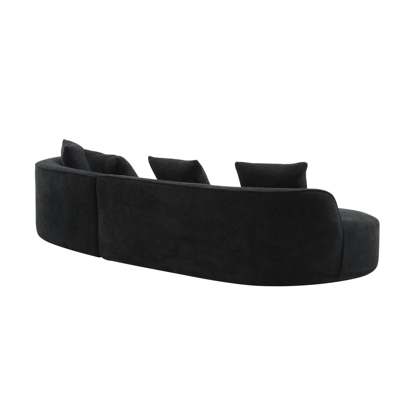 Elegant Curved Sectional Sofa With Full Foam Comfort