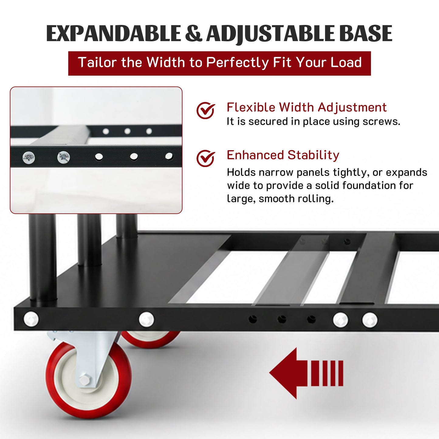 1000LBS Heavy Duty 2-in-1 Table Dolly