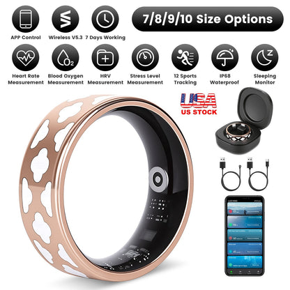 Smart Ring Health Tracker with Sleep & Fitness Monitoring