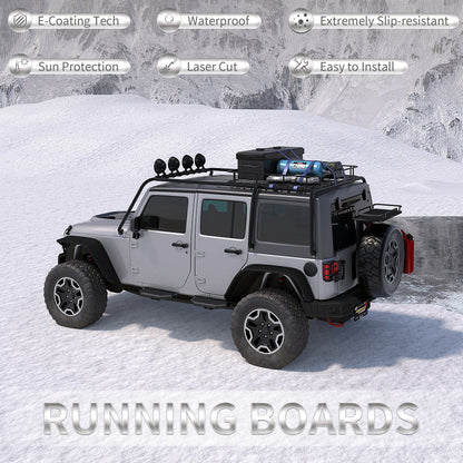 Running Boards for 07-18 Jeep Wrangler JK JKU 4 Doors