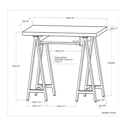 Sawhorse - Handcrafted Solid Desk