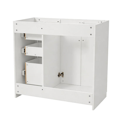 Retro Style Bathroom Vanity, 3 Drawers & Soft Closing Doors