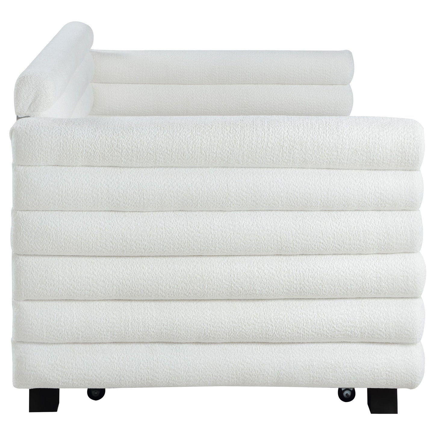 Fandango - Upholstered Twin Day Bed With Trundle - White
