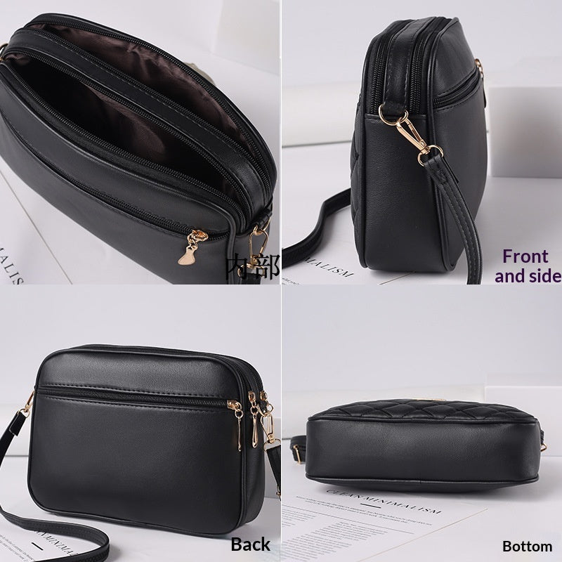 Womens Wide-strap Shoulder Crossbody Bag