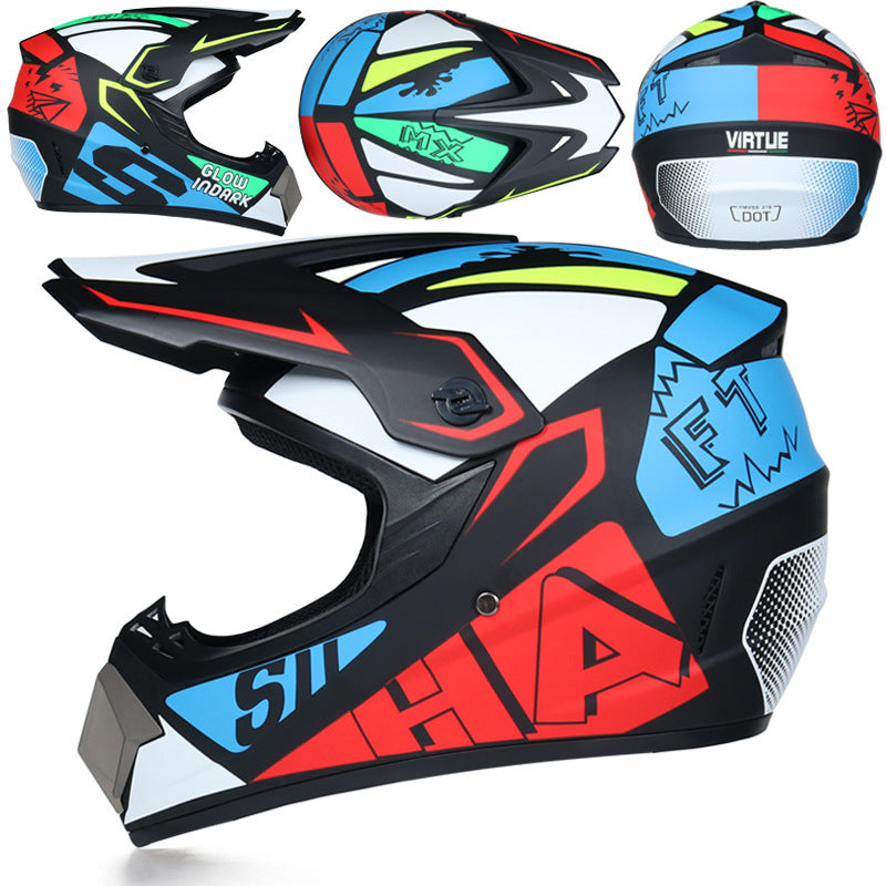 Youth Off-Road Motorcycle Helmet - [green] | Lightweight Motocross Full Face Shield for Dirt Bike & ATV