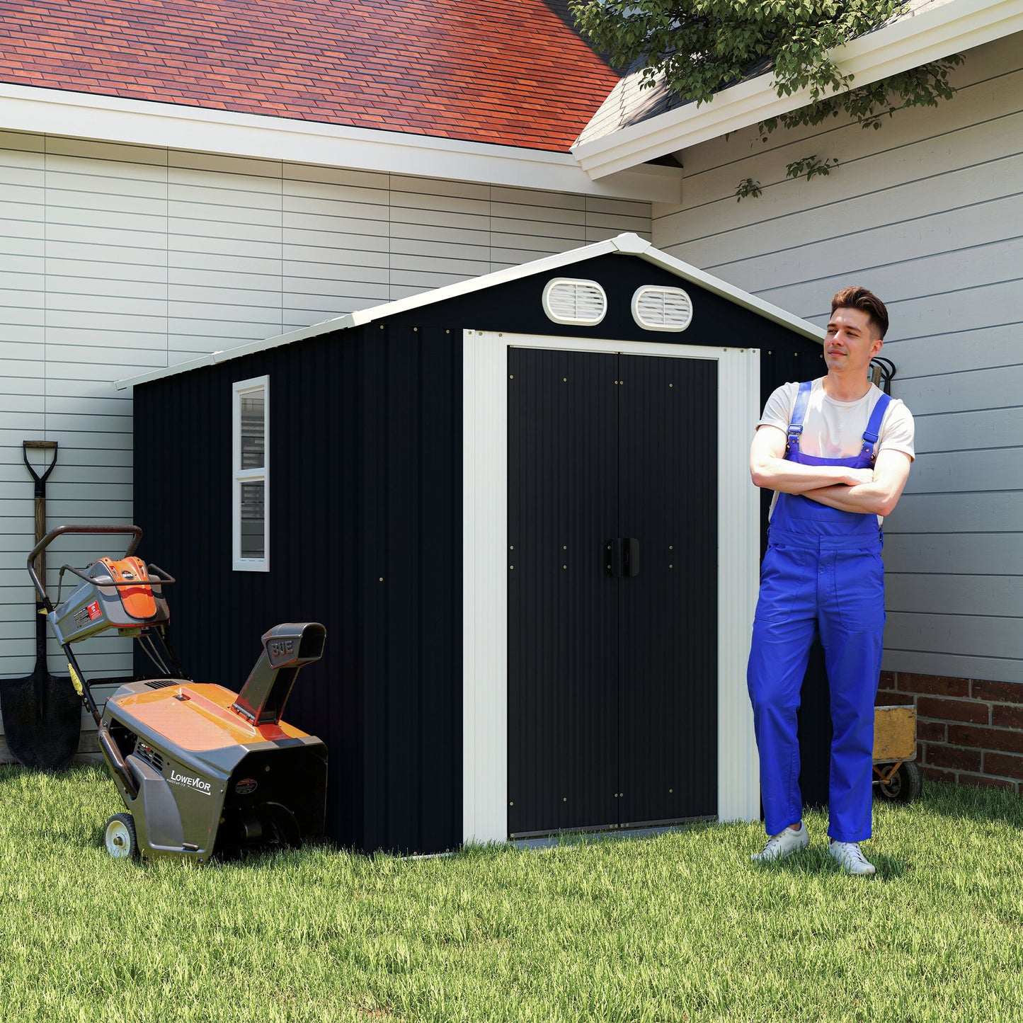 Campcraft 8x6 FT Outdoor Metal Storage Shed