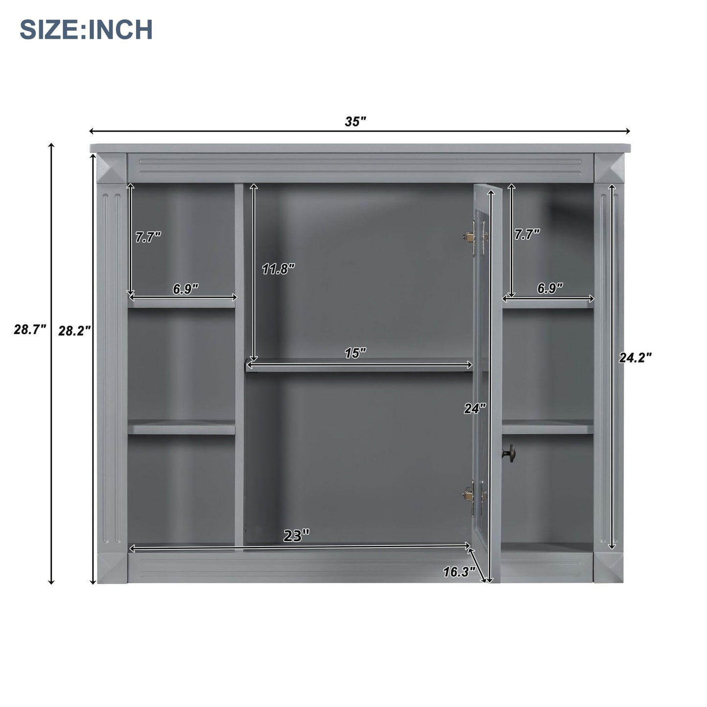 Wall Mounted Bathroom Storage Cabinet With Mirror
