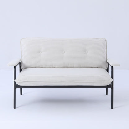 Modern Metal Frame Sofa With Sponge Filling For Compact Spaces And Versatile Use