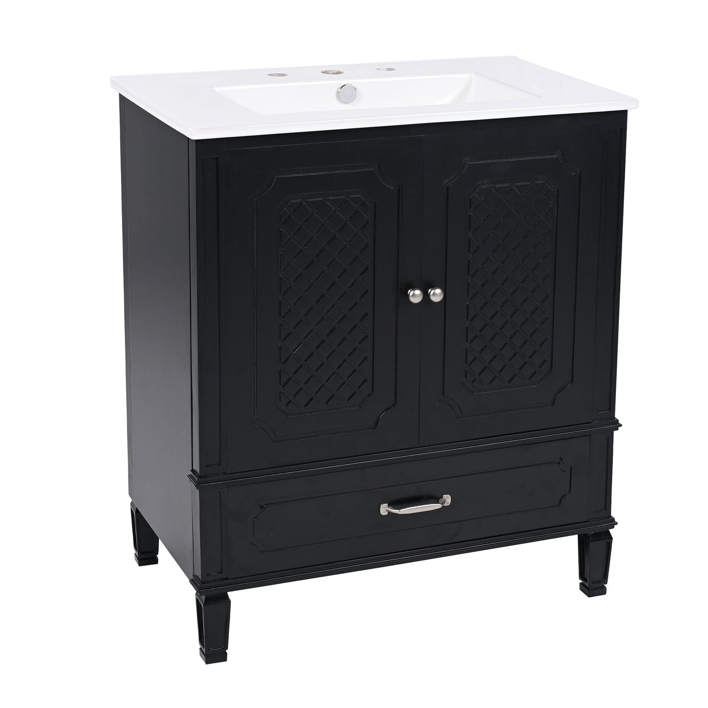 Bathroom Vanity With Sink, Soft Closing Door, Multi Functional Storage