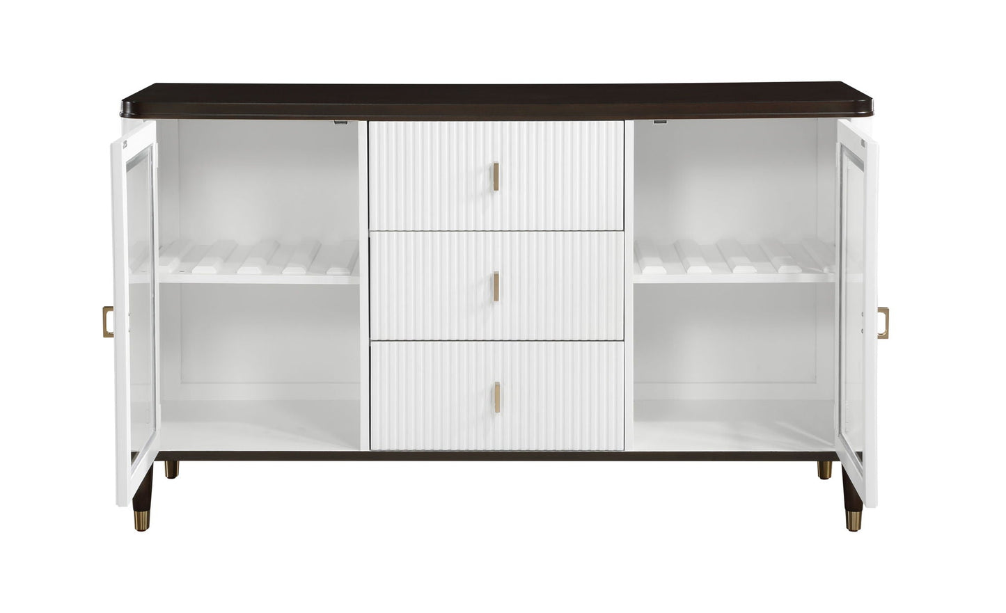 Carene Server Brown / White