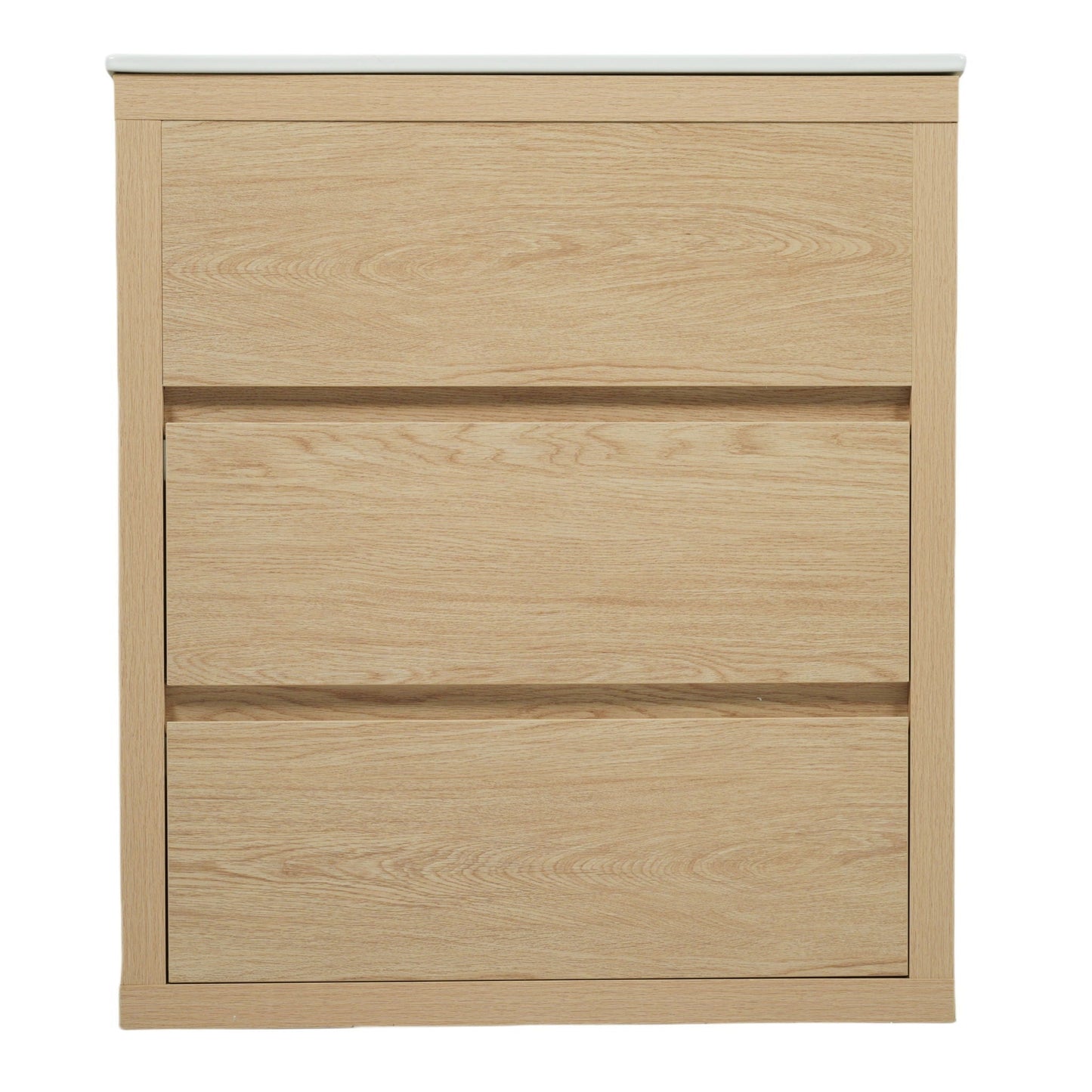 Freestanding Bathroom Vanity with Ceramic Sink and 2 Full Extension Drawers