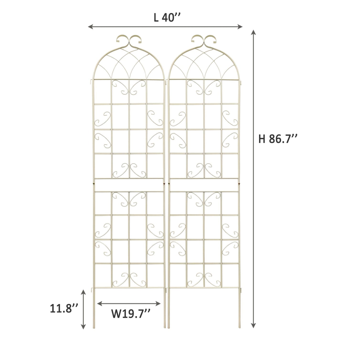 Metal Garden Rustproof Trellis For Climbing Plants Outdoor Flower Support