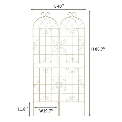 Metal Garden Rustproof Trellis For Climbing Plants Outdoor Flower Support