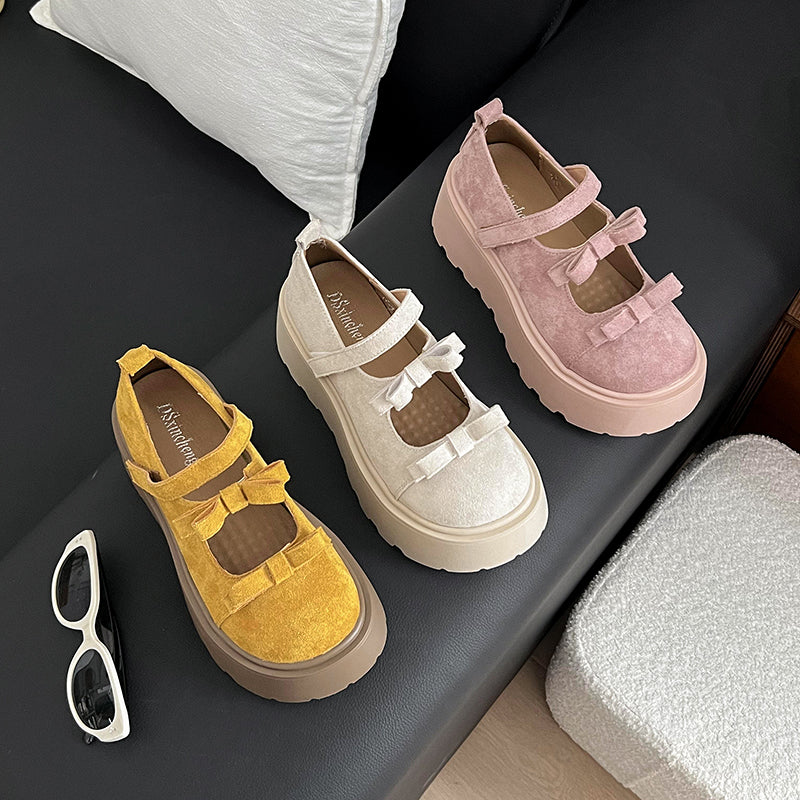 Round Headed Retro Brown British Style Thick Soled Small Leather Shoes For Women 2025 New Spring And Autumn Matching Skirt Mary Jane Single Shoes