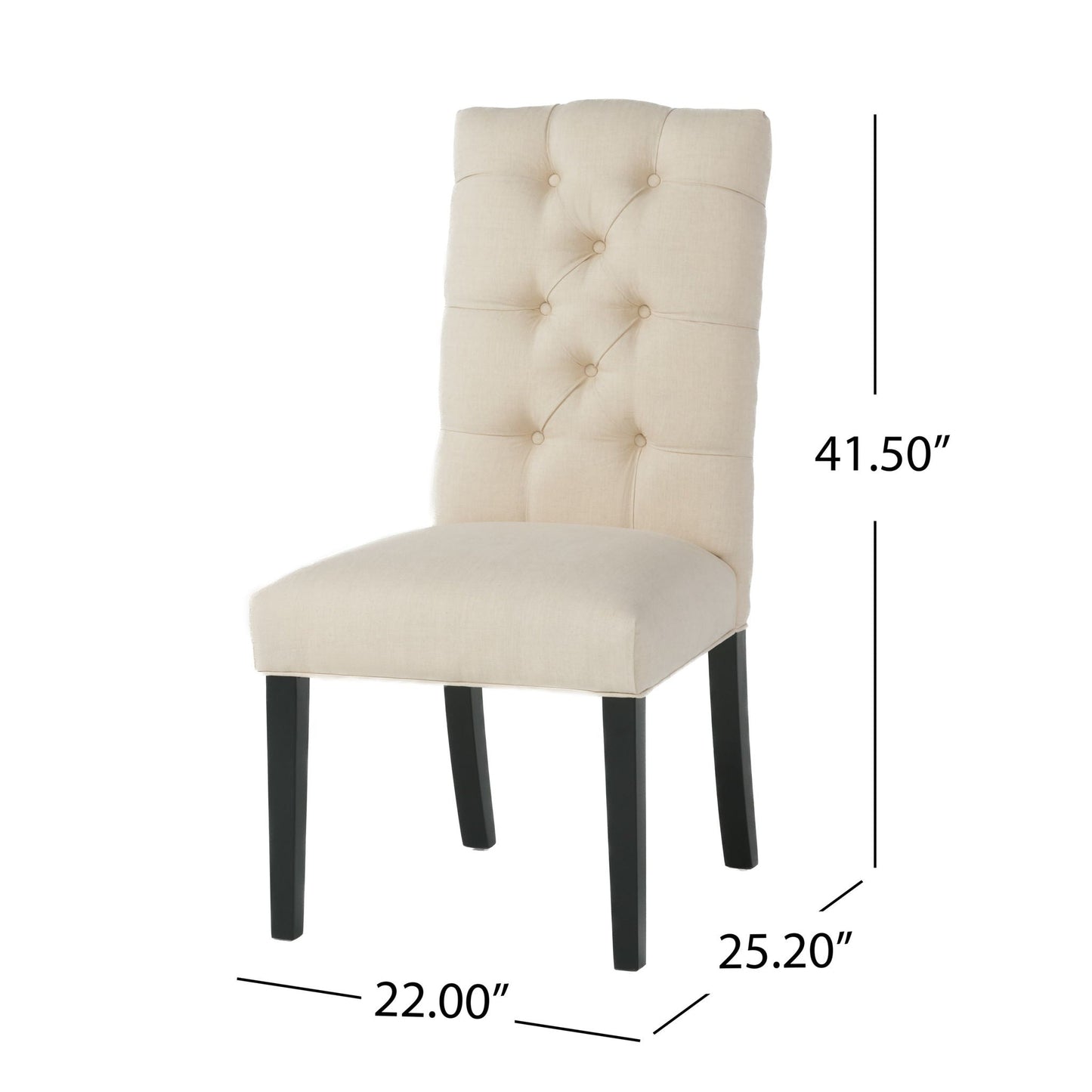 Harding Tufted Dining Chair Set of 2 - Natural