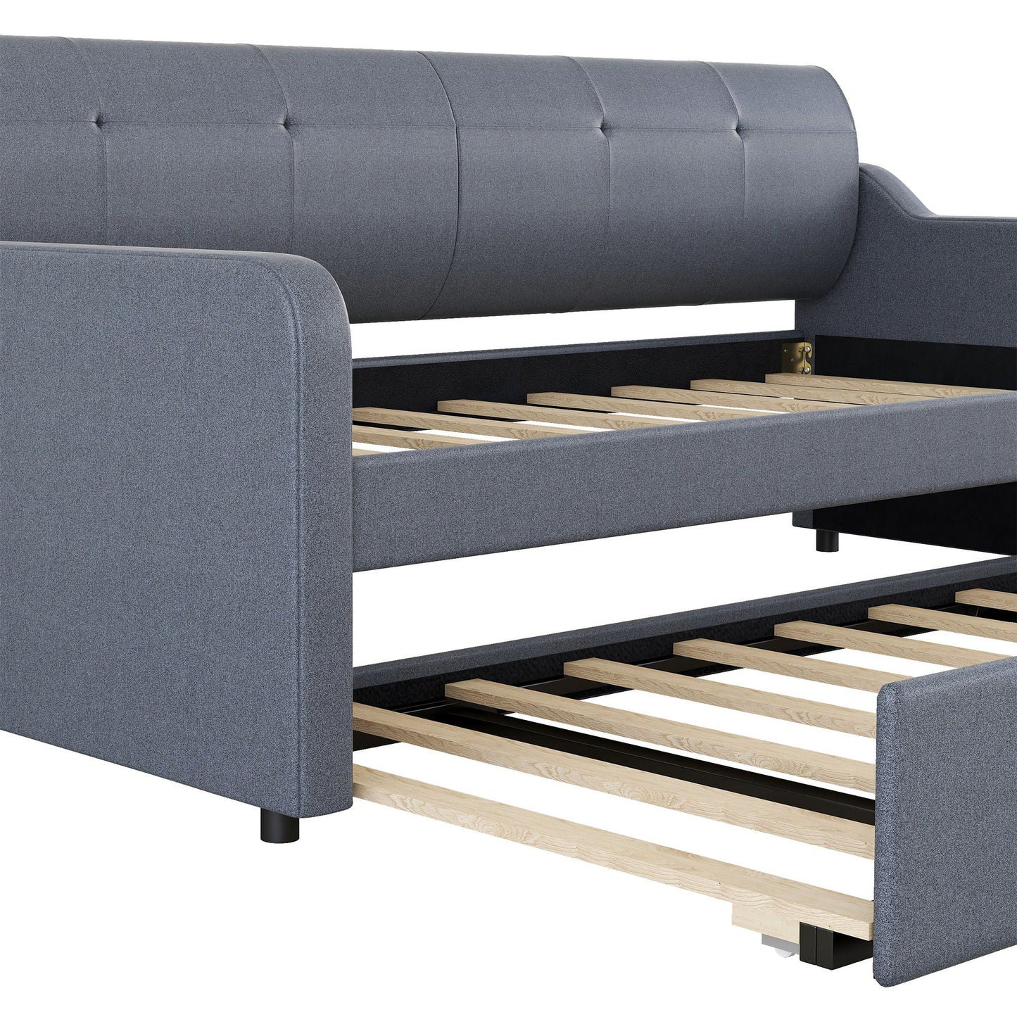 Upholstered Daybed With Trundle And USB Charging