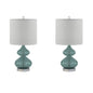 Ellipse Curved Glass Table Lamp, Set of 2