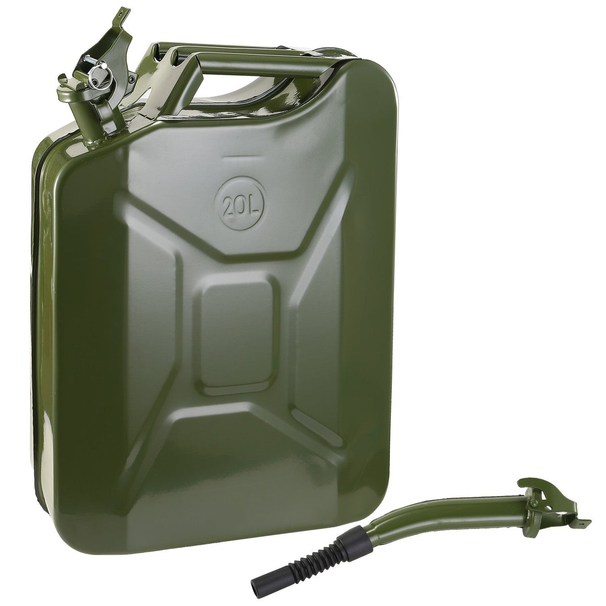 20L Gas Can 5 Gallon Spill Proof Gasoline Fuel Jerry Can Heavy Duty Steel