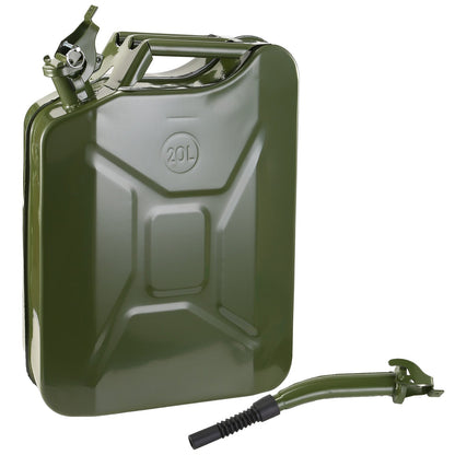 20L Gas Can 5 Gallon Spill Proof Gasoline Fuel Jerry Can Heavy Duty Steel