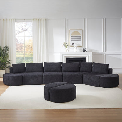 Modular Sofa Set in Chenille Fabric