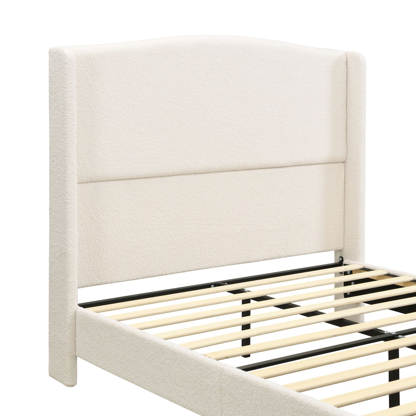 Platform Bed Frame With Tall Headboard And High Footboard