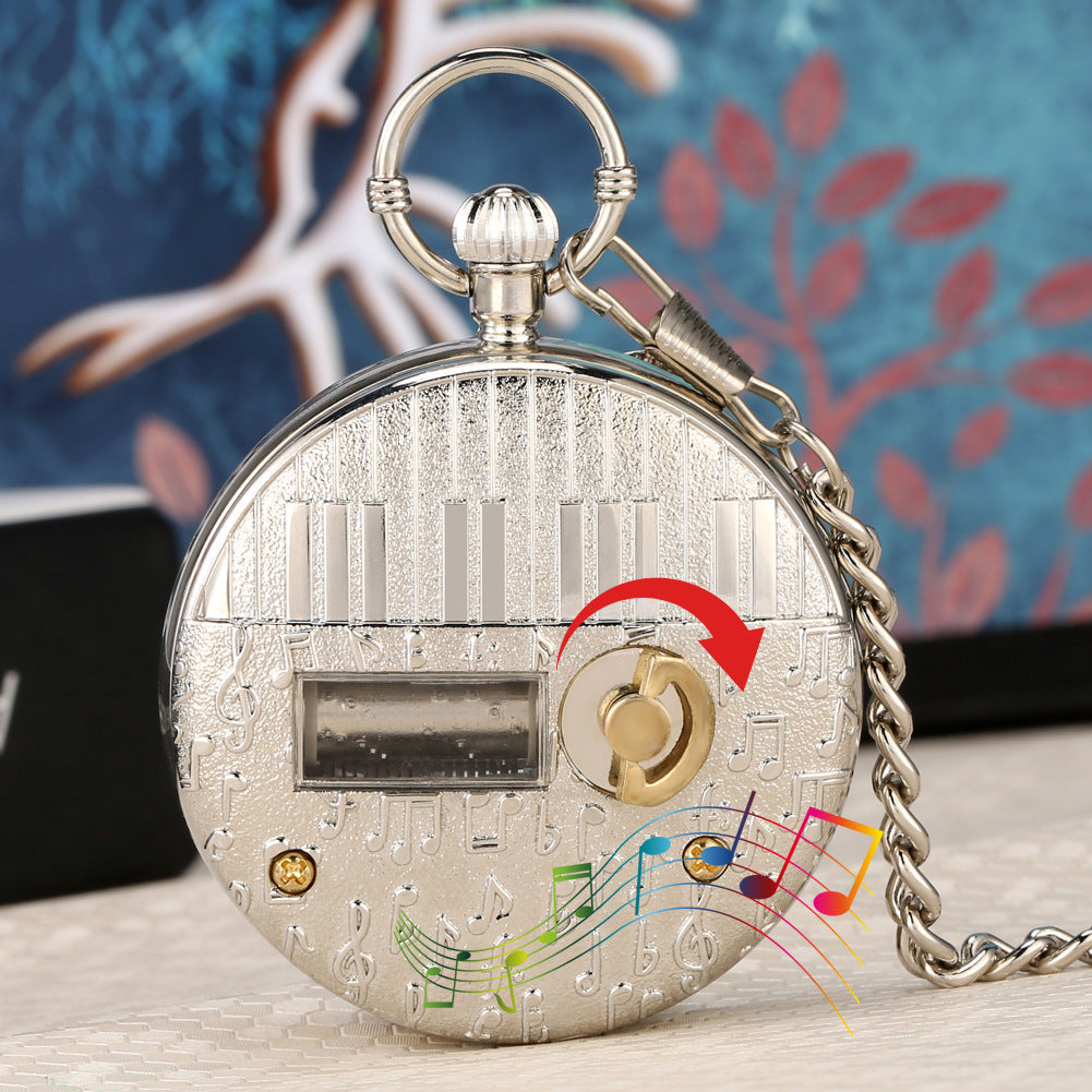Creative Musical Pocket Watch Swan Lake Quartz Watch