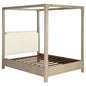 Solano 85-inch Queen Canopy Bed Weathered Mango