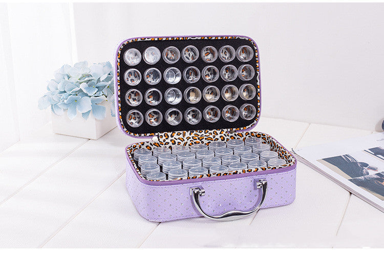 Novel With Bottle 56 Grid Diamond Painting Sub-diamond Bag Storage Bottle Carrying Case Suitcase