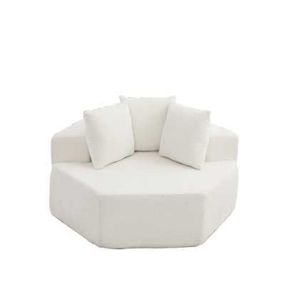 54-Inch Modern-Style Hexagonal Single Lounge Chair